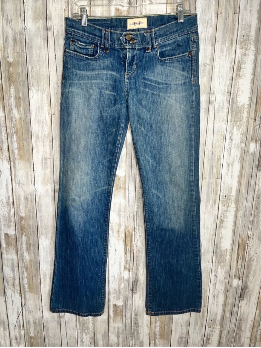 Abercrombie & Fitch Bootcut Jeans Size 4 Long 33” Inseam Low Rise Stretch Denim